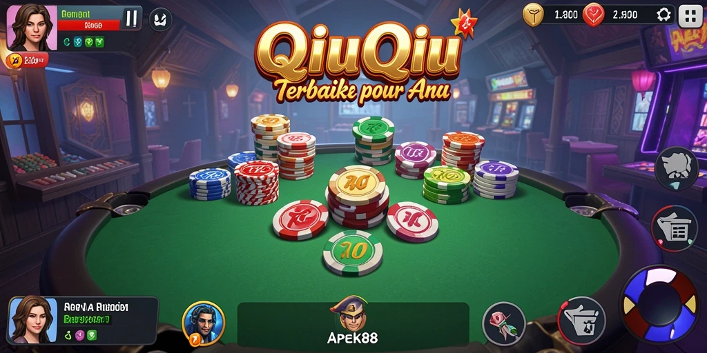 Screenshot menampilkan gameplay seru dari APEK88 QiuQiu.
