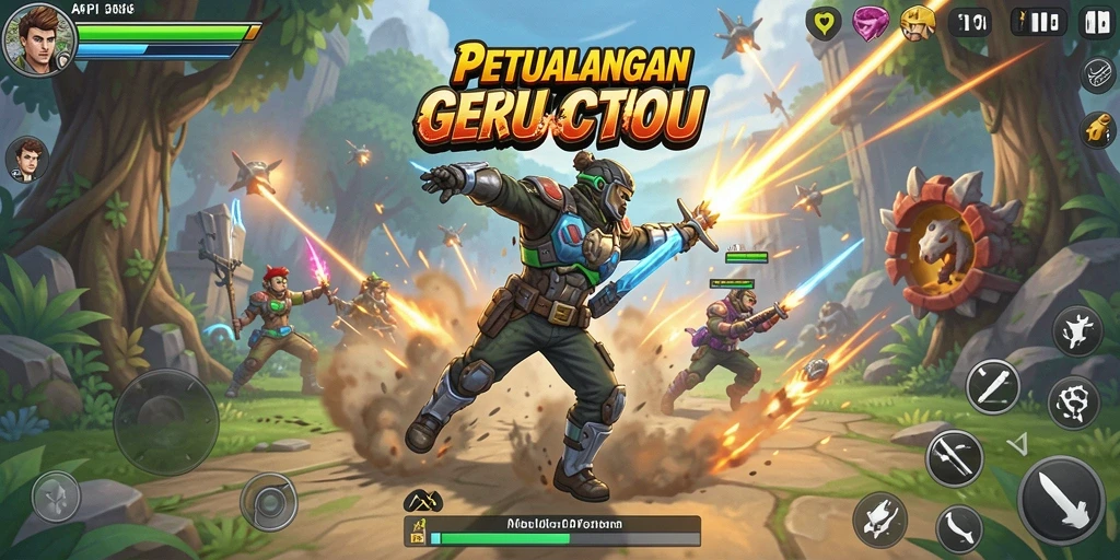 Tangkapan layar menunjukkan pertempuran epik di API36.