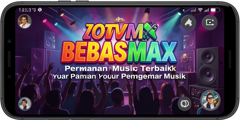 Tampilan gameplay BEBASMAX dengan alunan musik yang seru.