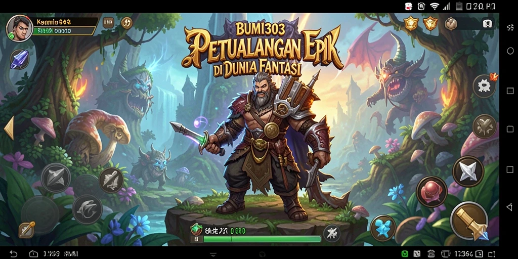 Tampilan gameplay seru dalam BUMI303 dengan karakter dan misi fantastis.