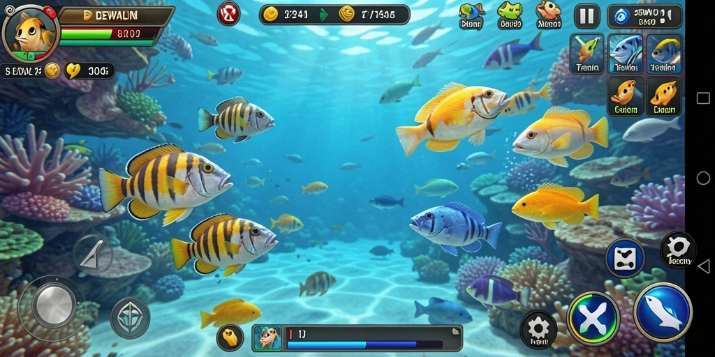 Gameplay seru Tembak Ikan di DEWALIN dengan grafis menawan.
