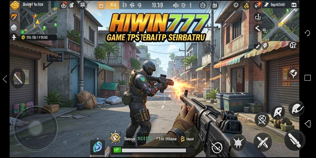 Tangkapan layar gameplay HIWIN777 menampilkan aksi seru dalam TPS.