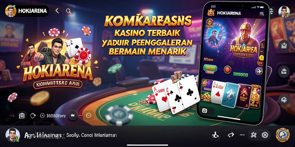 Tampilan utama gameplay HOKIARENA dengan berbagai permainan Kasino.