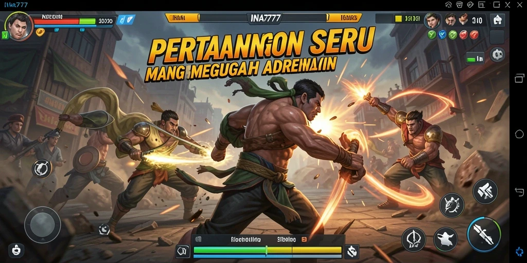Tampilan aksi seru dalam pertarungan INA777 yang mendebarkan.