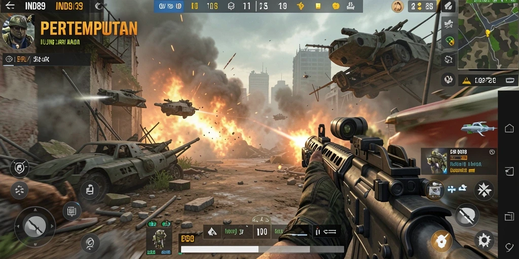 Tangkapan layar gameplay IND89 menunjukkan pertempuran yang mendebarkan dan aksi cepat.