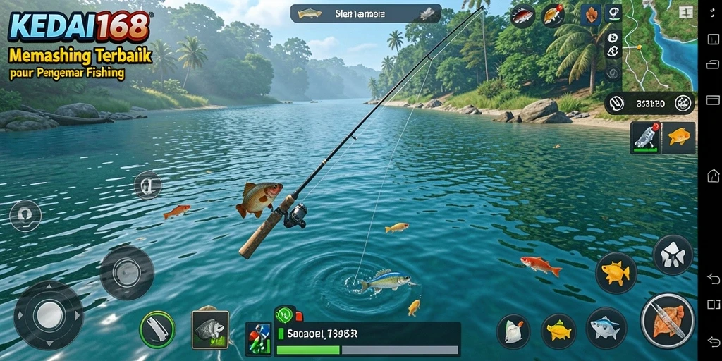 Tangkapan ikan yang besar dalam gameplay KEDAI168 yang memukau.