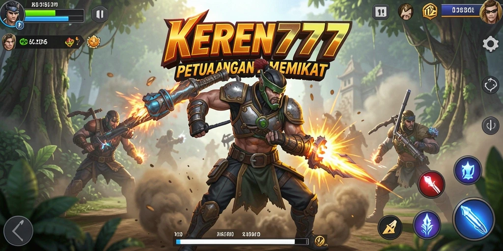 Screenshot menunjukkan gameplay mendebarkan KEREN777 dengan aksi seru.