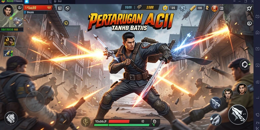 Screenshot POA88 menampilkan pertarungan intens antara karakter unik.