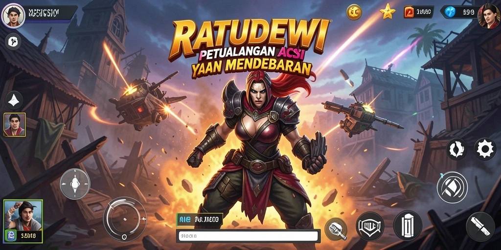 Tampilan gameplay RATUDEWI yang mendebarkan dan penuh aksi.