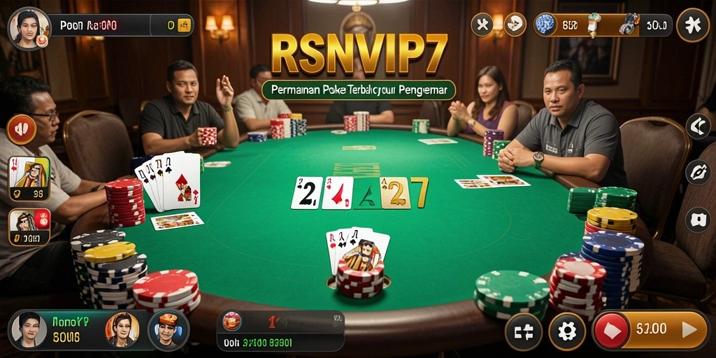 Tampilan gameplay poker yang seru di RSNVIP7.