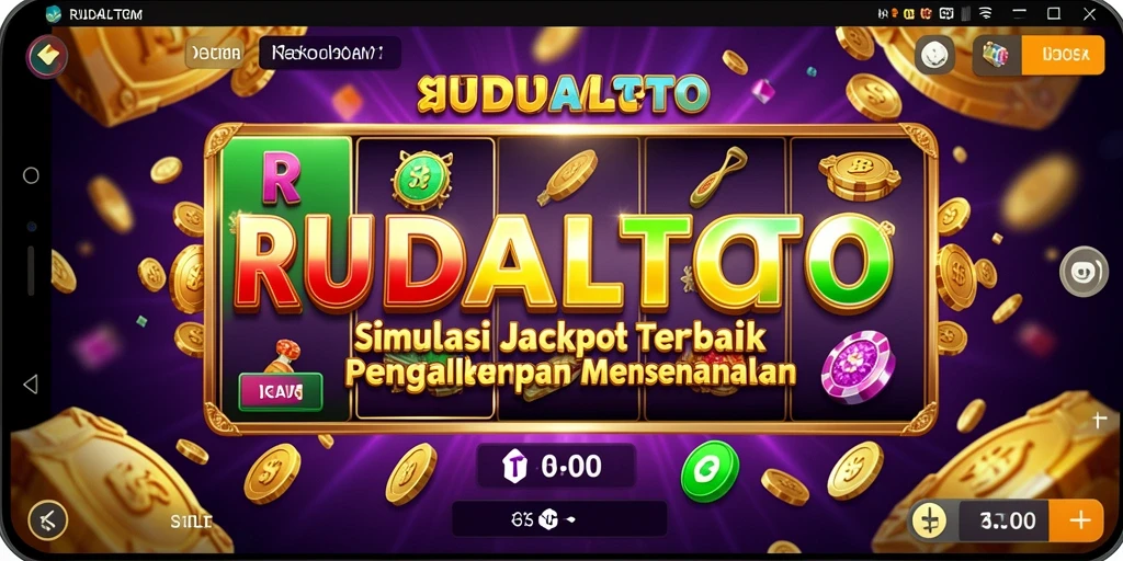 Screenshot utama RUDALTOTO menunjukkan gameplay yang mendebarkan dan penuh warna.