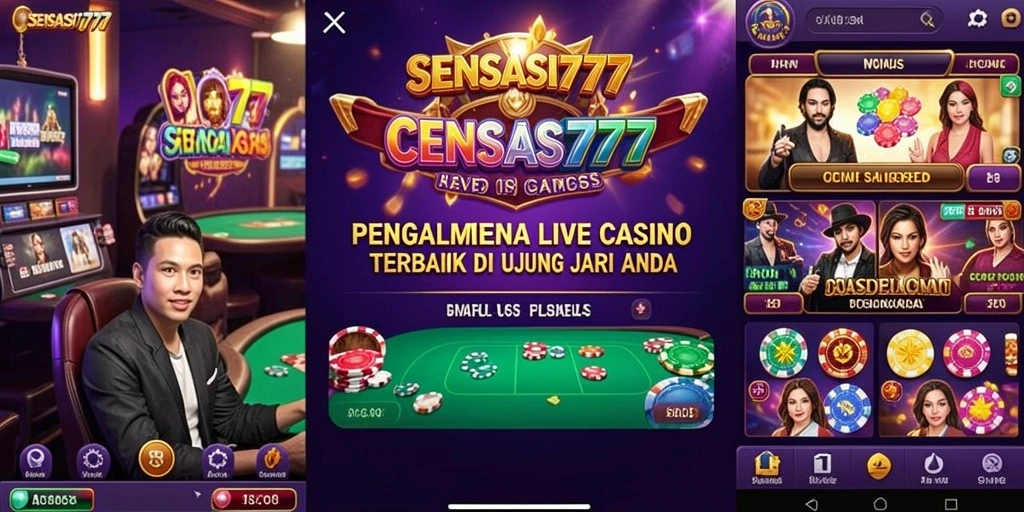Screenshot gameplay SENSASI777 menampilkan dealer langsung dan interaksi seru.