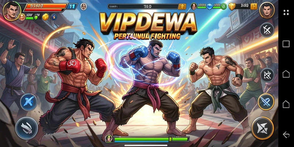 Screenshot gameplay VIPDEWA menampilkan aksi pertarungan yang intens dan mendebarkan.