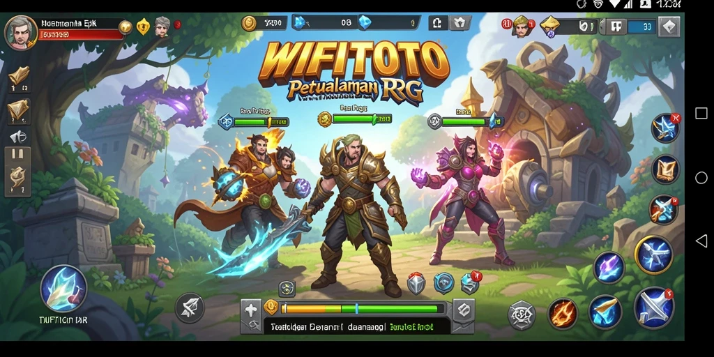 Tangkapan layar menampilkan aksi seru dalam WIFITOTO RPG.